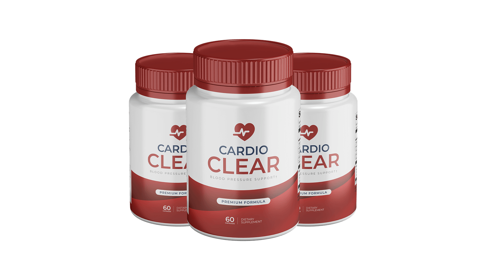 Suplemento cardiovascular natural CardioClear — kit de 3 frascos